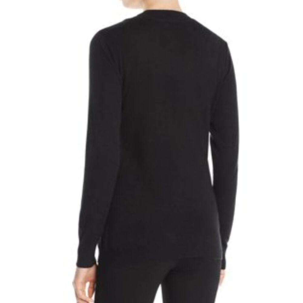 Marled Reunited Hi-Low Cut Out‎ Neck Black Cardigan - Picture 2 of 8